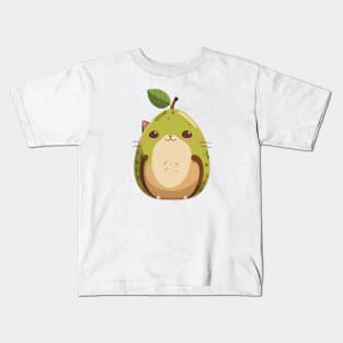 Avocato: A Purrfectly Delicious Design Kids T-Shirt